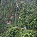 Mountainbike Downhill on the Death Road (Camino de la Muerte, La Cumbre, La Paz, Yolosa, Coroico, Yungas, Bolivia