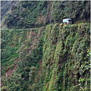 Mountainbike Downhill on the Death Road (Camino de la Muerte, La Cumbre, La Paz, Yolosa, Coroico, Yungas, Bolivia