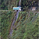 Mountainbike Downhill on the Death Road (Camino de la Muerte, La Cumbre, La Paz, Yolosa, Coroico, Yungas, Bolivia