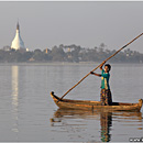 Taungthaman Lake, Amarapura, Mandalay, Myanmar, Burma
