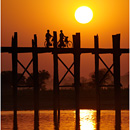 Sunset @ U Bein Bridge, Amarapura, Mandalay, Myanmar