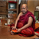 Monk, Dhamma Joti Vipassana, Yangon, Myanmar