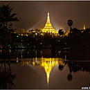 Shwedagon Paya as seen from Kandawgyi Lake, Myanmar
