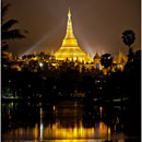 Shwedagon Paya from Kandawgyi Lake, Yangon, Myanmar
