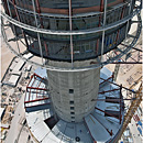 Sports City Tower (Aspire Tower) as seen from the crane basket, Doha, Qatar