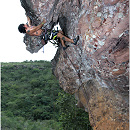 Climbing at Rio Roncador, Chapada Diamantina, Brazil