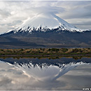 Lago Chungara y Volcan Parinacota, Lauca, Chile