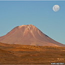 Moon over Chilean Altiplano