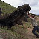 Moving a Moai, Rano Raraku, Easter Island