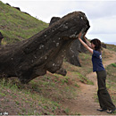 Moving a Moai, Rano Raraku, Easter Island